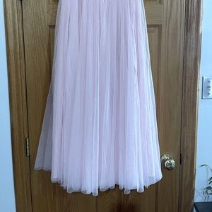 Pink tulle maxi skirt S